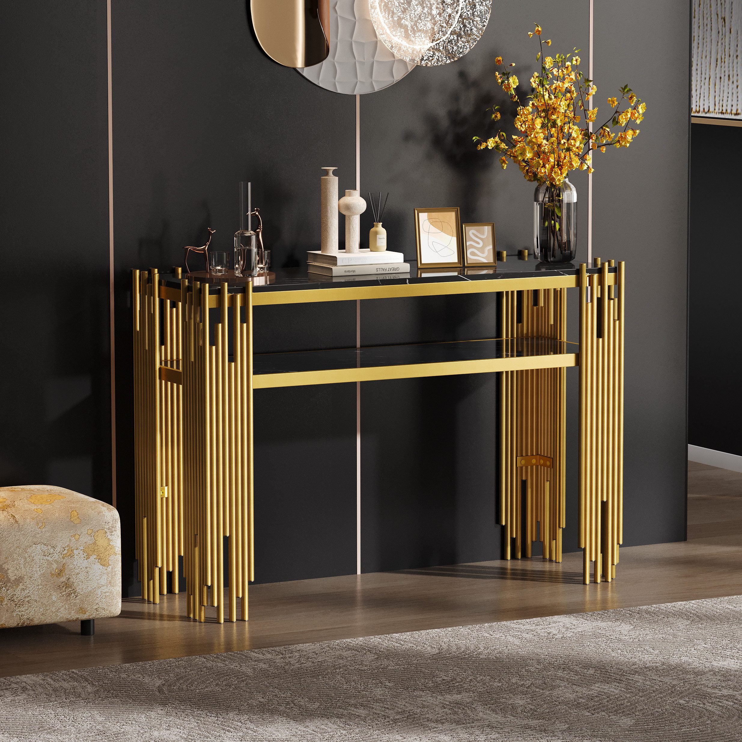 BlingBin Beistelltisch Mid-Century Modern Konsolentisch, Wohnzimmertisch günstig online kaufen