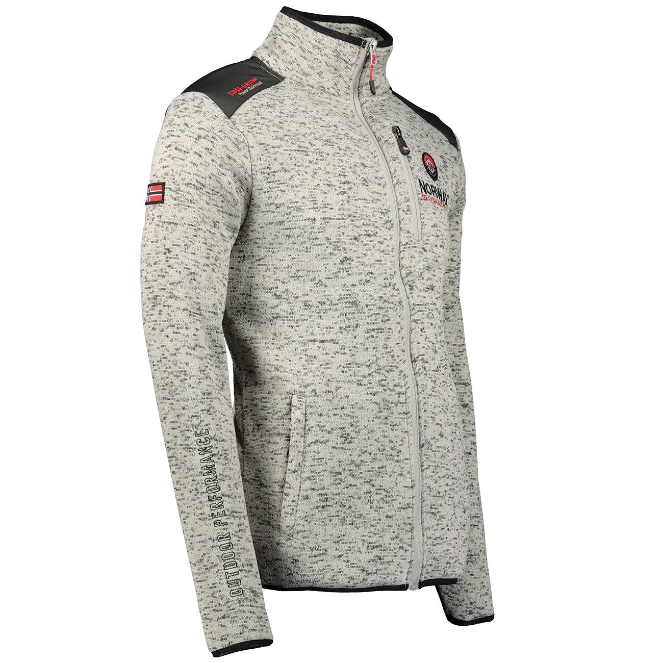 Geographical Norway Fleecejacke Sweatjacke, warm, leicht, Outdoor, Jacke in Unifarbe, mit Stehkragen