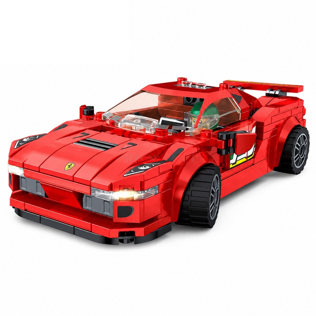 R2 Invest Klemmbausteine Rennwagen 322 Teile mit Figur Bauset Auto ab 6 Jahren Spielbausteine, (322 St)