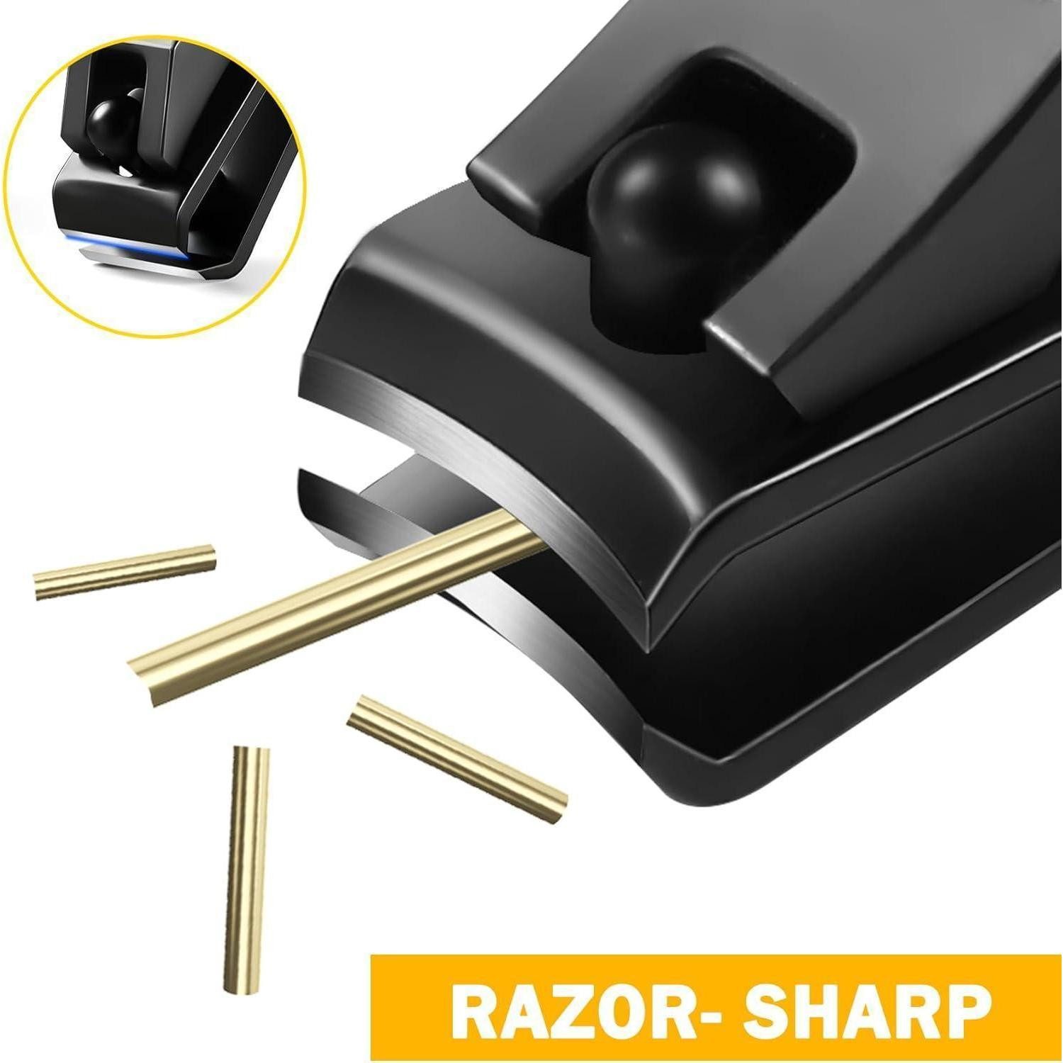 LuxusKollektion Nagelknipser Nagelknipser Set für dicke Nägel, Edelstahl, ergonomisches