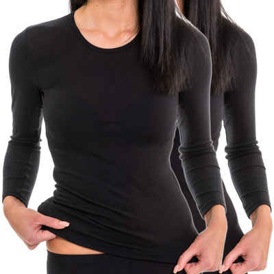HERMKO Funktionsunterhemd 61830 2x Damen langarm Funktionsunterhemd Shirt für Sport und Freizeit