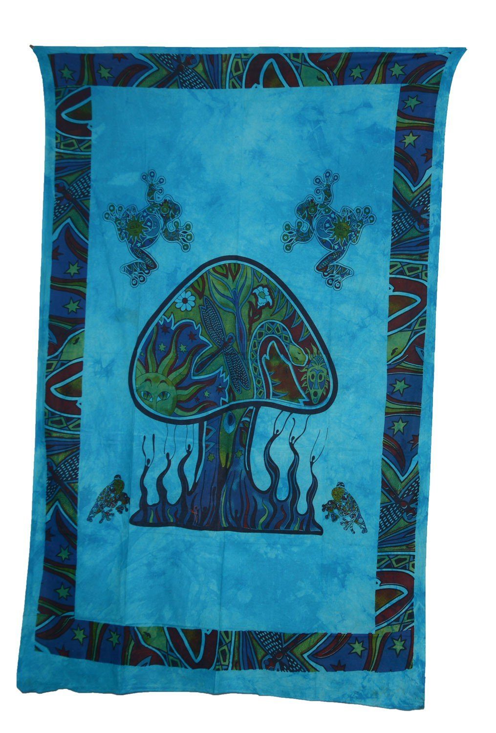 KUNST UND MAGIE Wandteppich Tagesdecke Wandbehang Mushroom Tuch Pilze