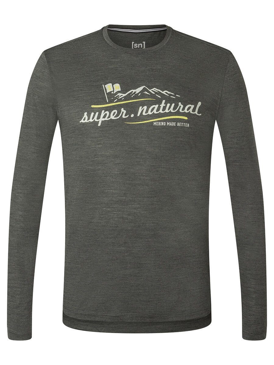 SUPER.NATURAL Langarmshirt Mountain I.D. - Merinowollmix günstig online kaufen