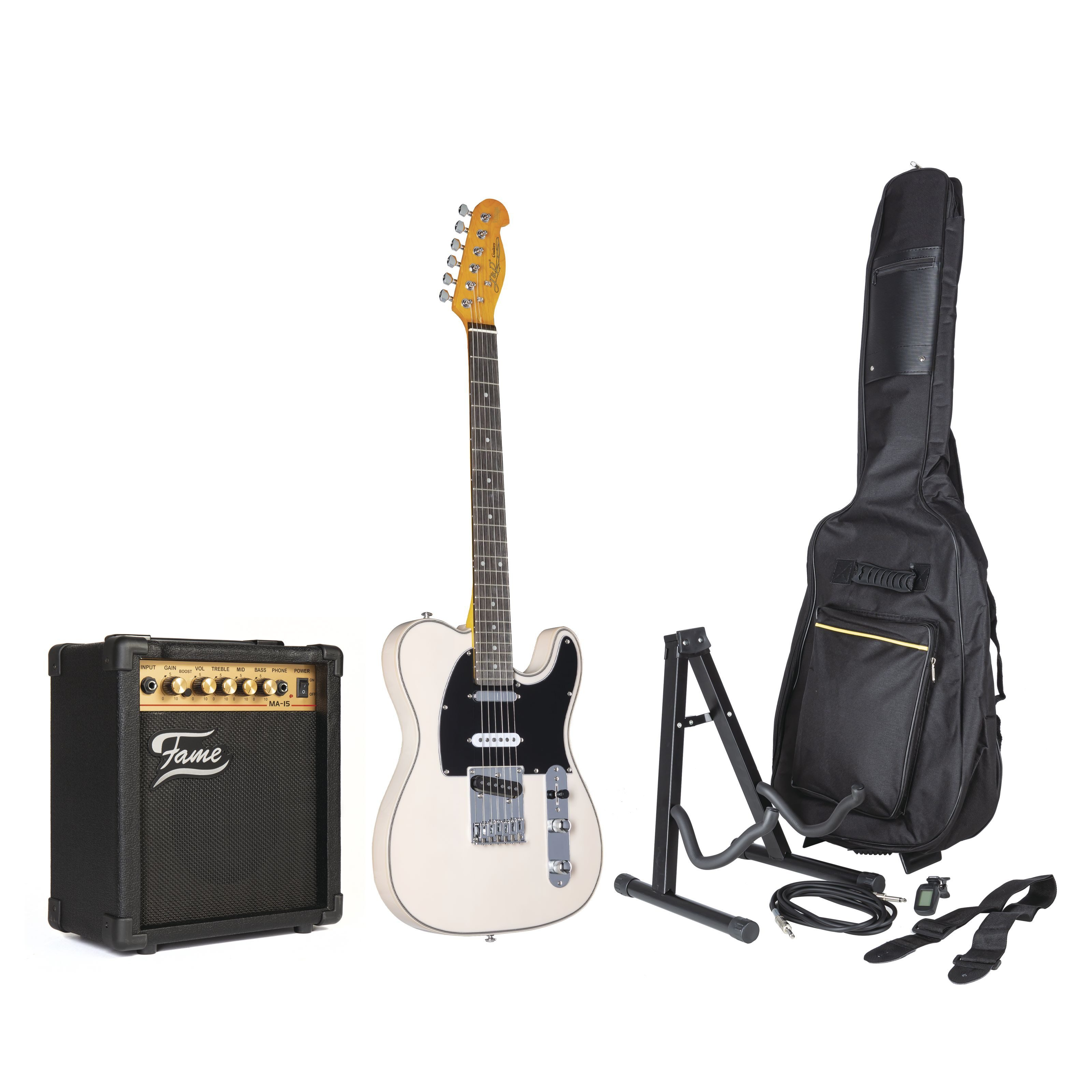 J & D E-Gitarre, E-Gitarren, E-Gitarren-Sets, TL-DLX SWT + MA15 - E-Gitarren Anfänger Set