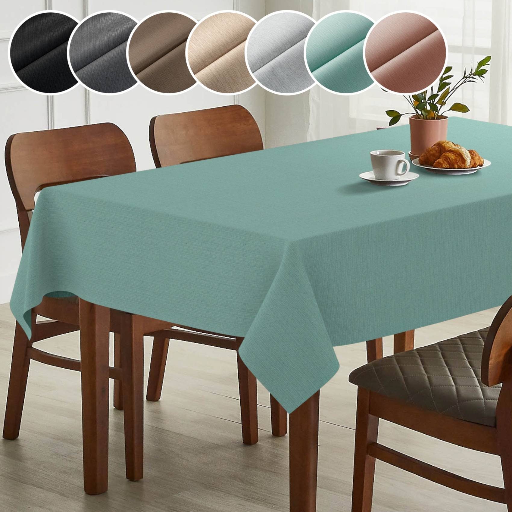 ANRO Tischdecke Hochwertig Tischwäsche mit Beschichtung (Einzelstück 1-tlg) günstig online kaufen