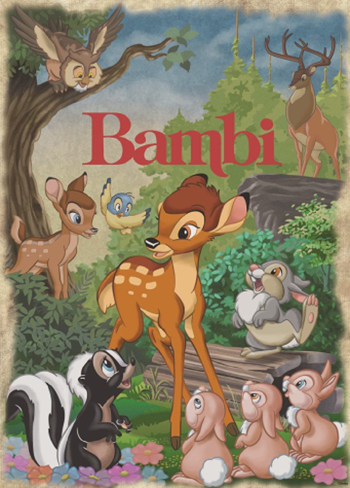 Jumbo Spiele Puzzle Bambi 1000 Teile Disney Classic Collection Puzzle, 1000 Puzzleteile