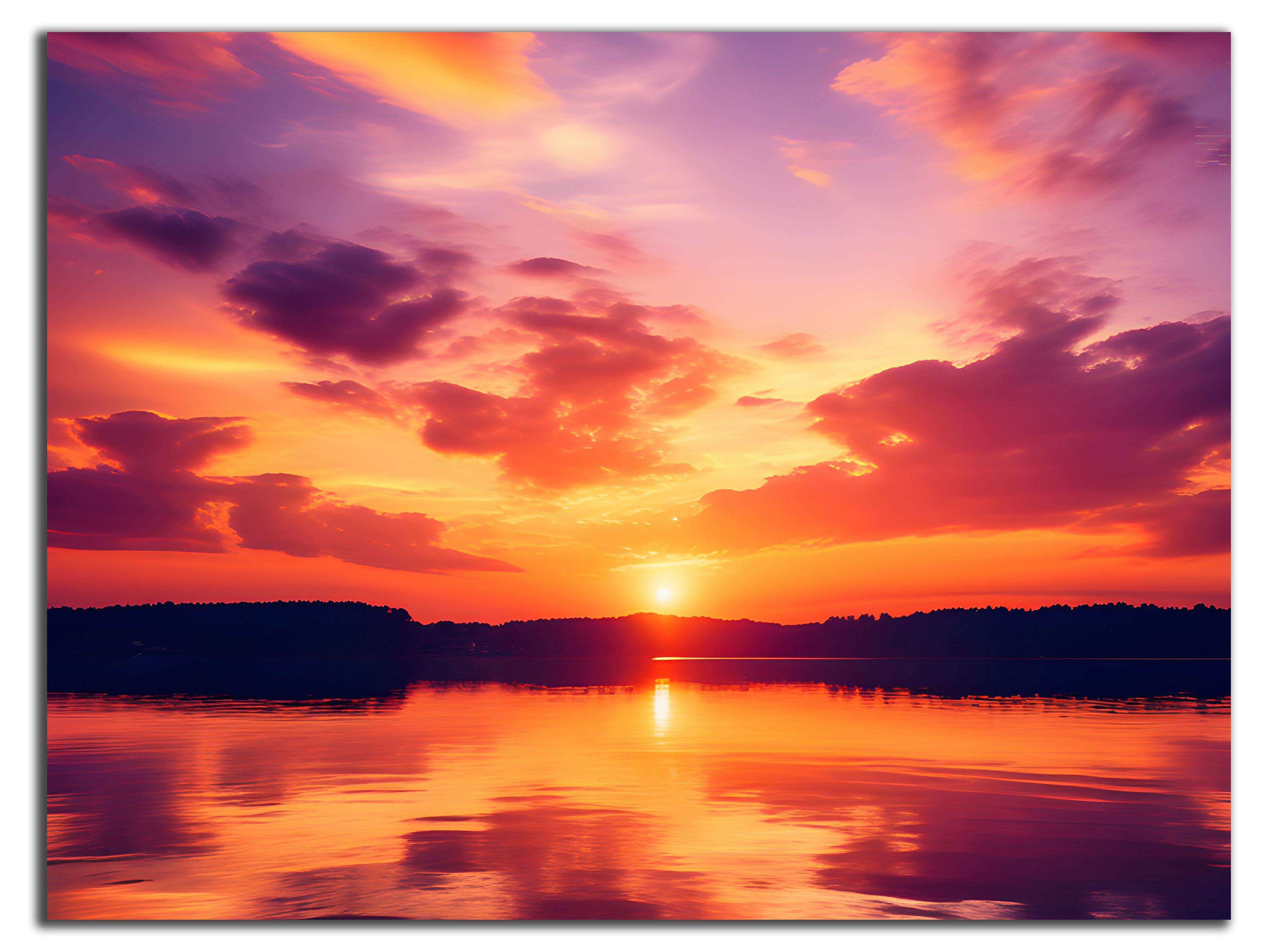 DARO Design Leinwandbild Modern Abstrakt Wandbilder XXL Wandbild Wand Deko Leinwand Bilder, (Sonnenuntergang - Bild groß Wohnzimmer Schlafzimmer Küche Esszimmer – Bild 3 von 5