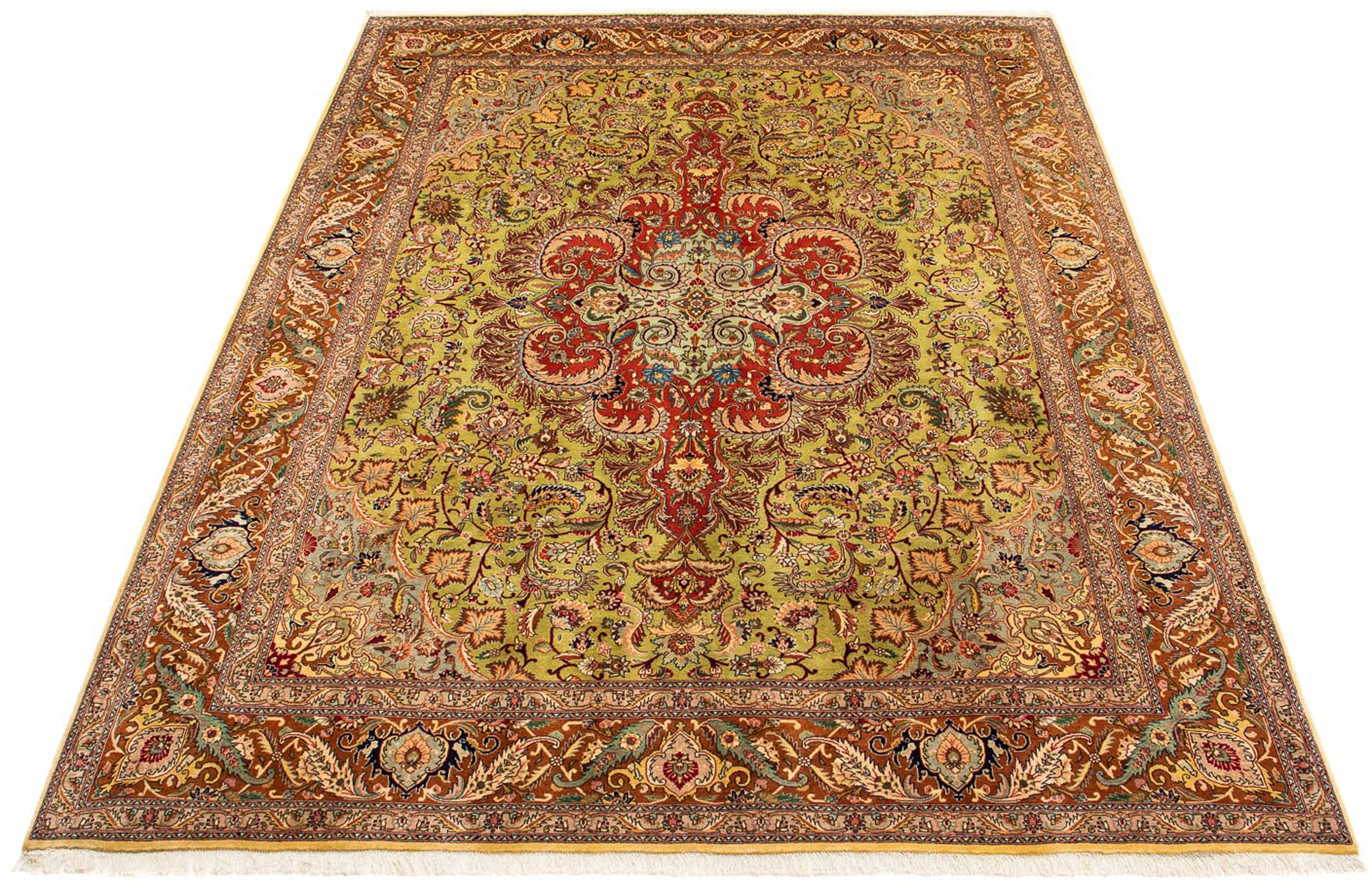 Orientteppich Perser - Täbriz - Royal - 373 x 296 cm - mehrfarbig, morgenland, rechteckig, Höhe: 7 mm, Wohnzimmer, Handgeknüpft, Einzelstück mit Zertifikat