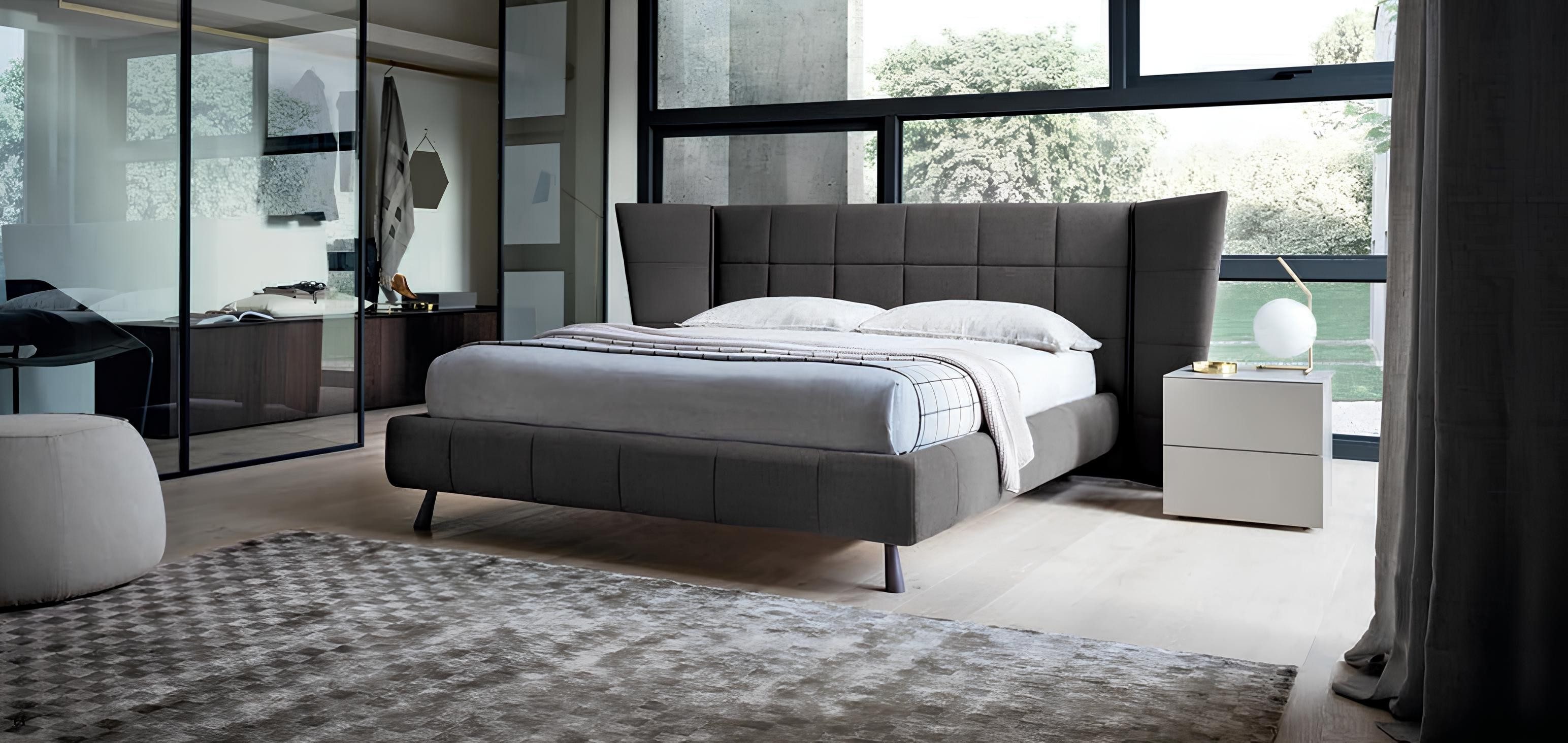 Xlmoebel Polsterbett Luxus Design Bett 160x200cm Dubai aus Holz für Schlafzimmer (Bett, 160x200 cm), Made in Europa