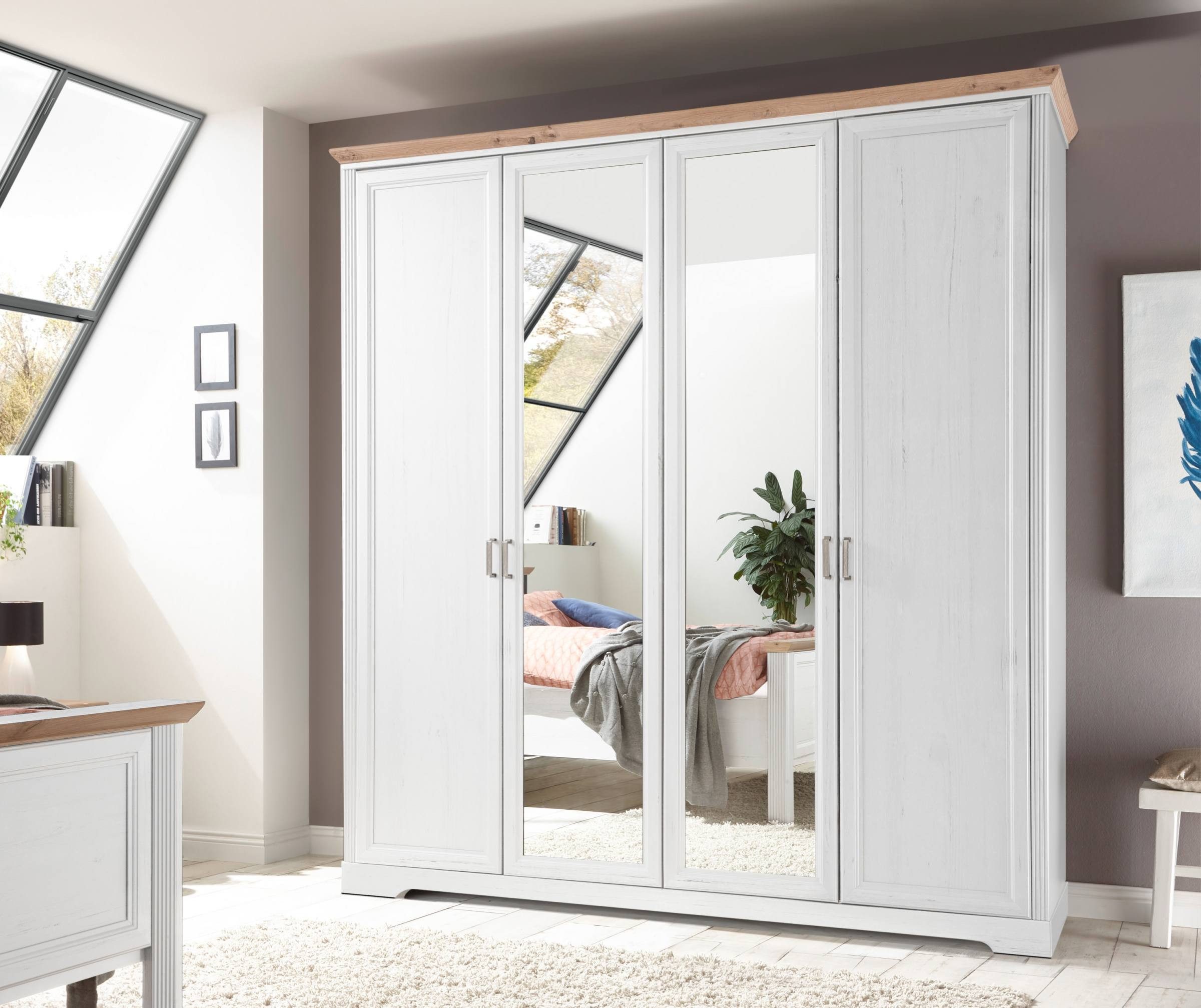 Schlafkontor Kleiderschrank Kleiderschrank Schlafzimmerschrank JASMIN 4-trg günstig online kaufen