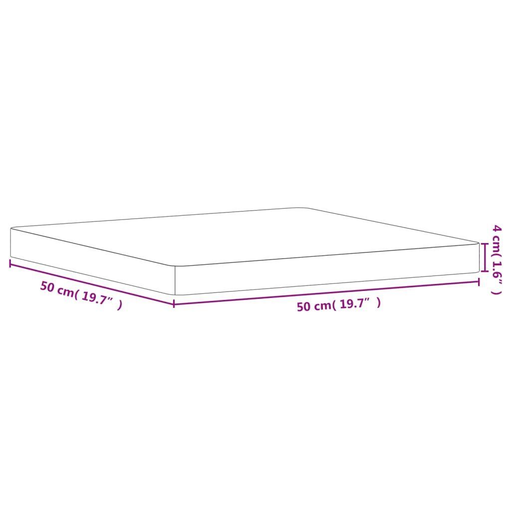 Quadratisch furnicato Buche Massivholz Tischplatte cm 50x50x4