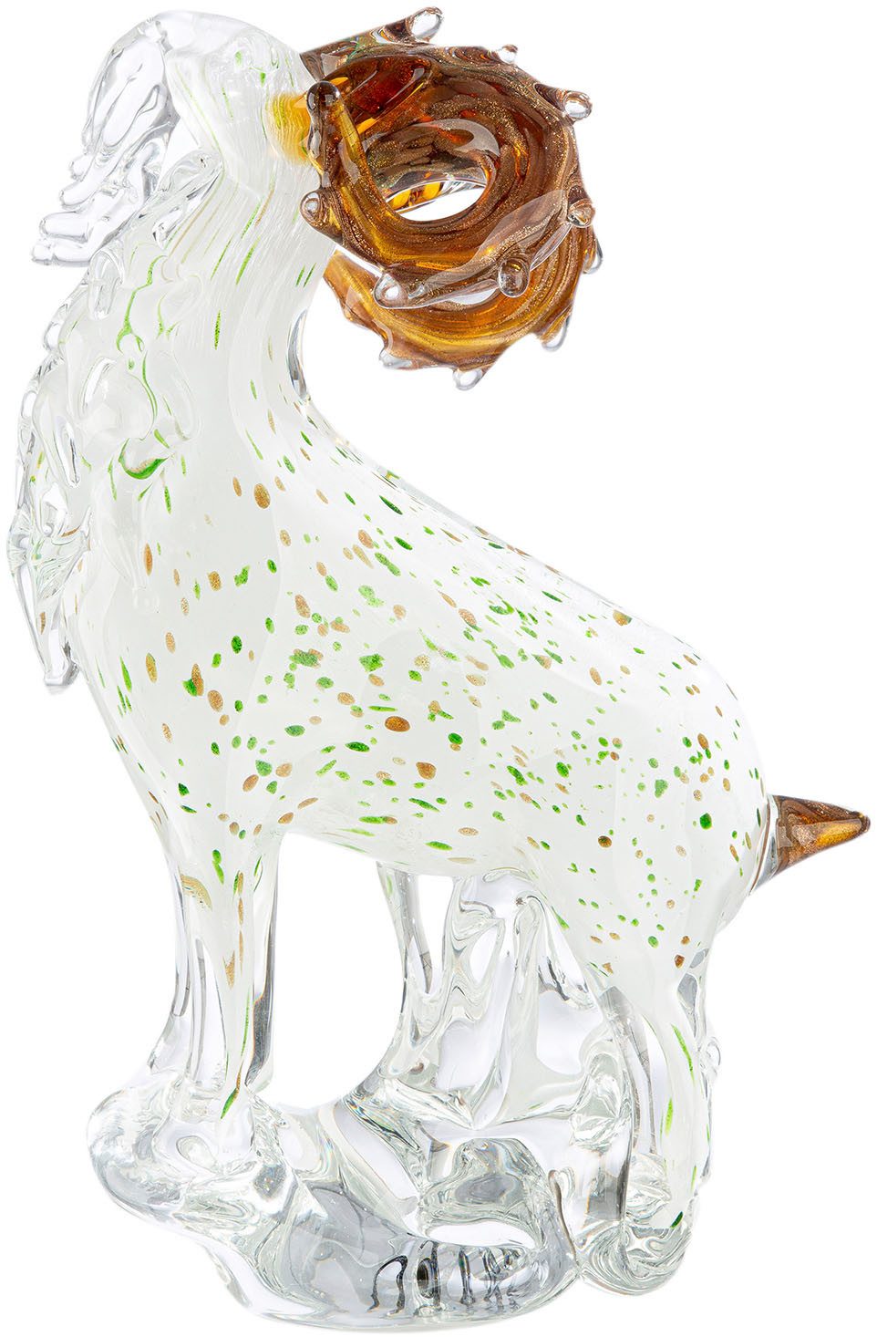 Tierfigur Figur Steinbock Steinbock weiß H. 29 cm