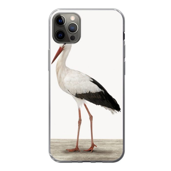 MuchoWow Handyhülle Storch - Vogel - Tiere - Jungen - Kinder - Mädchen Handyhülle Apple iPhone 13 Pro Max Smartphone-Bumper Print Handy