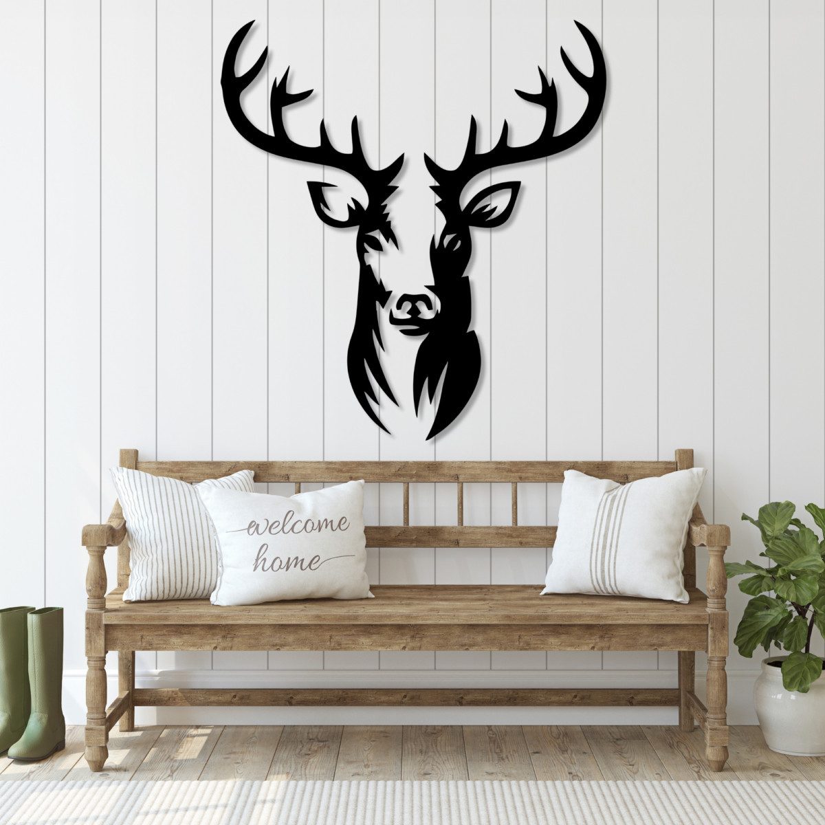 EYOKA Wanddekoobjekt 3D Wandbild aus Holz Wanddeko Moderne Holzkunst 6mm stark (6mm), Wandbild für Wohnzimmer Schlafzimmer Büro mit Doppelseitigem Klebeband