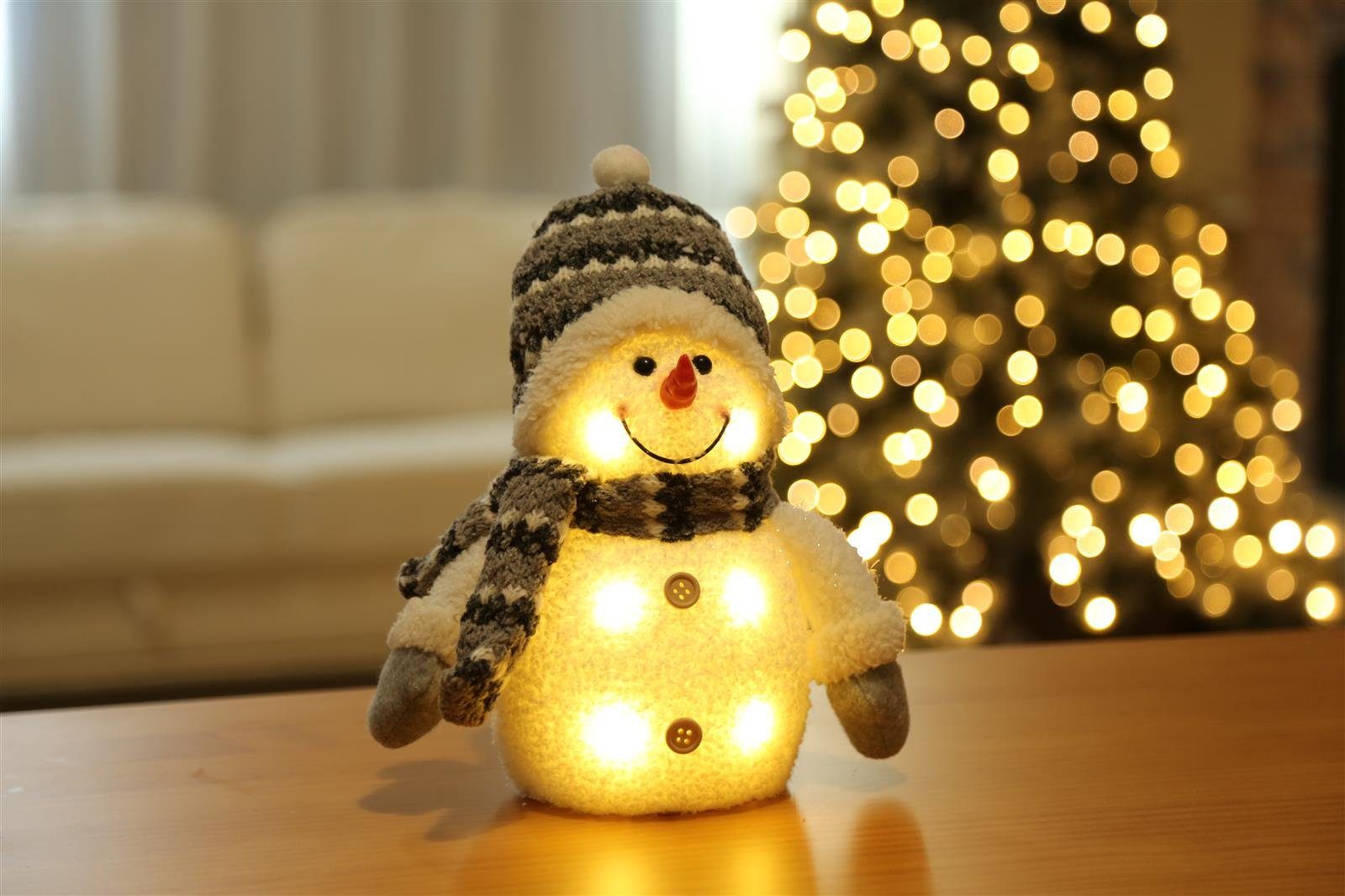 Beleuchtet "Coldy" Deko LED LED Bambelaa! Schneemann Figuren Weihnachten Winter Weihnachtsfigur