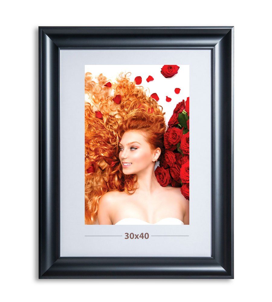 IDEAL TREND Bilderrahmen Bilderrahmen Lifestyle Foto Rahmen Collage quadratisch Wanddeko Poster, für 1 Bilder (1 St), Hochwertiger Kunststoffrahmen mit Kunststoffglas MDF-Rückwand