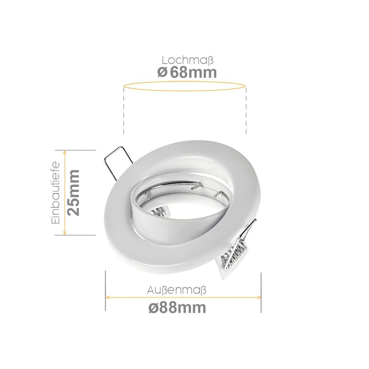 Sweet LED Deckenspot GU10 schwenkbar Einbaustrahler rund 230V matt-weiß, Ei günstig online kaufen