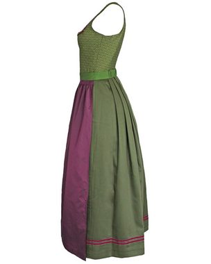 Trachtenmode Hiebaum Dirndl Langes Kleid 'Cersei' Traditionell, Grün Lila 95c