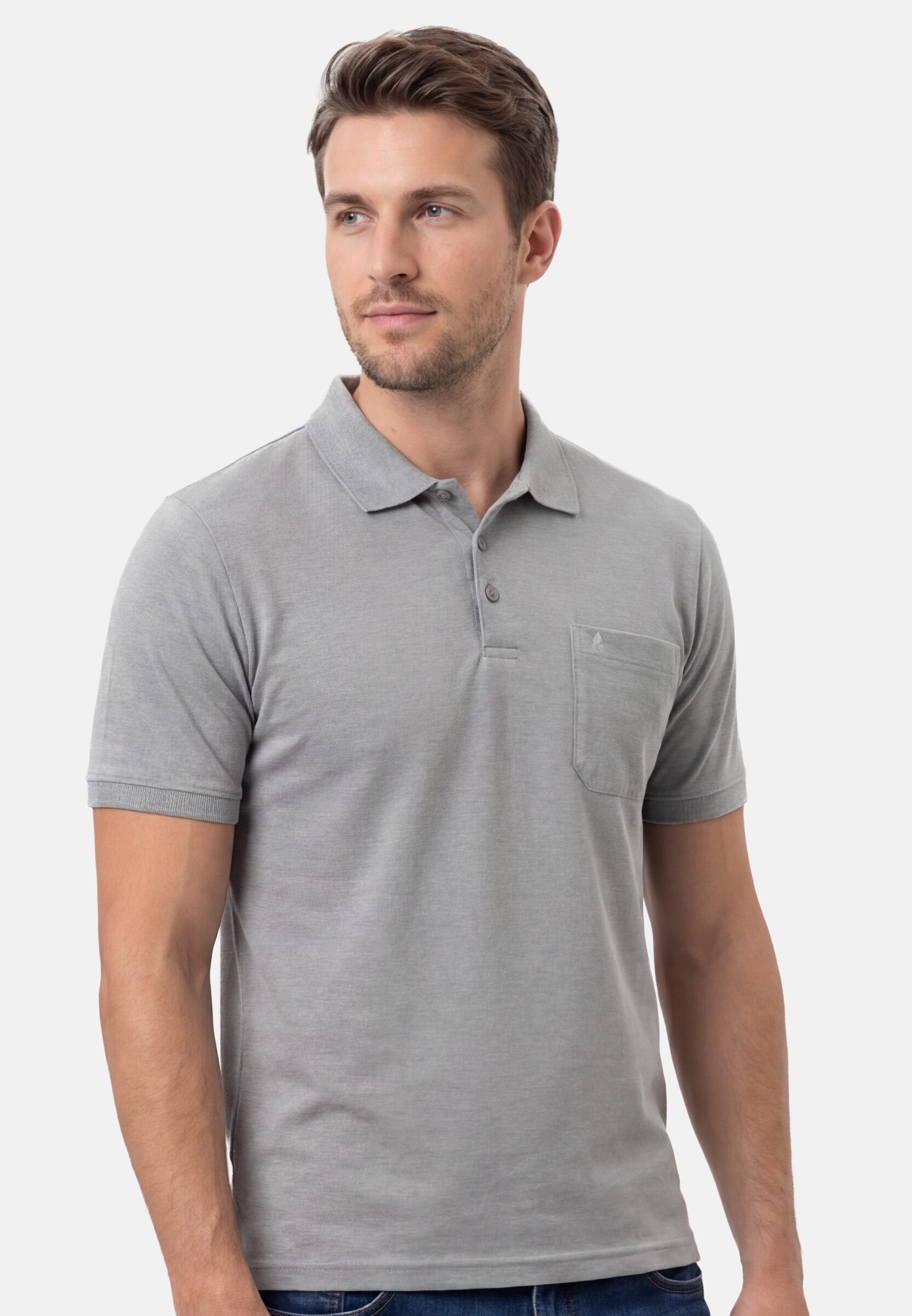 RAGMAN Poloshirt Basic (1-tlg) Poloshirt - Baumwolle - Atmungsaktiv - Klassischer Look