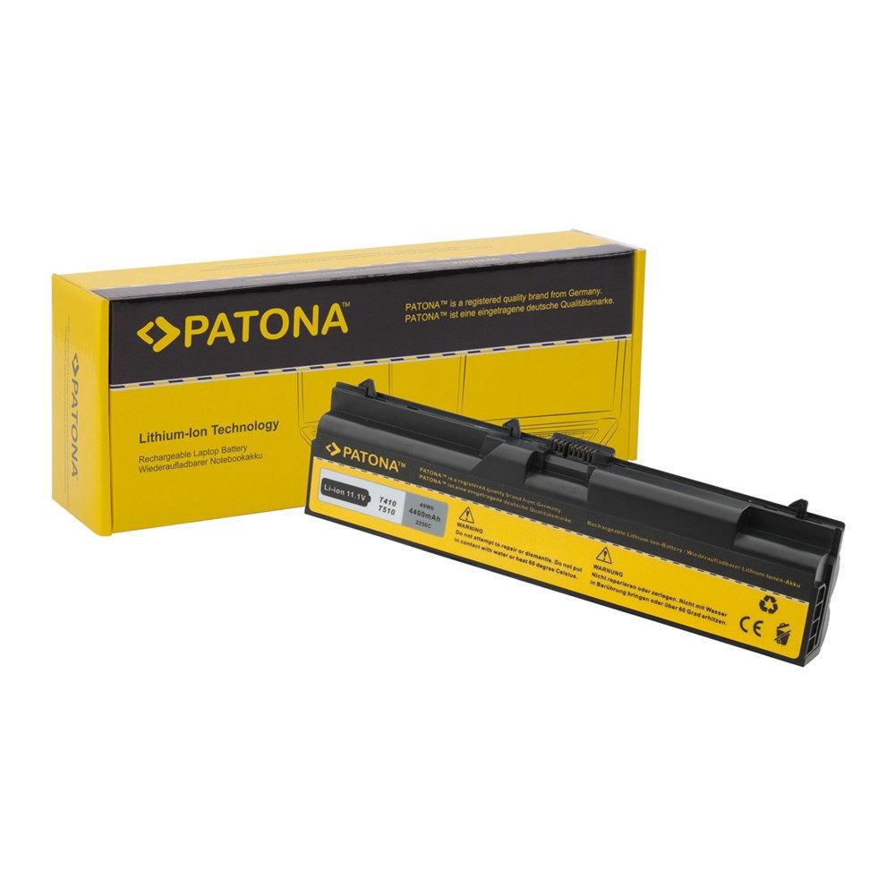 Patona Akku für Lenovo E40 T410 ThinkPad E50 L410 L412 L510 Laptop-Akku Ersatzakku 4400 mAh (11,1 V, 1 St), Edge 14 0578-47B 42T4712