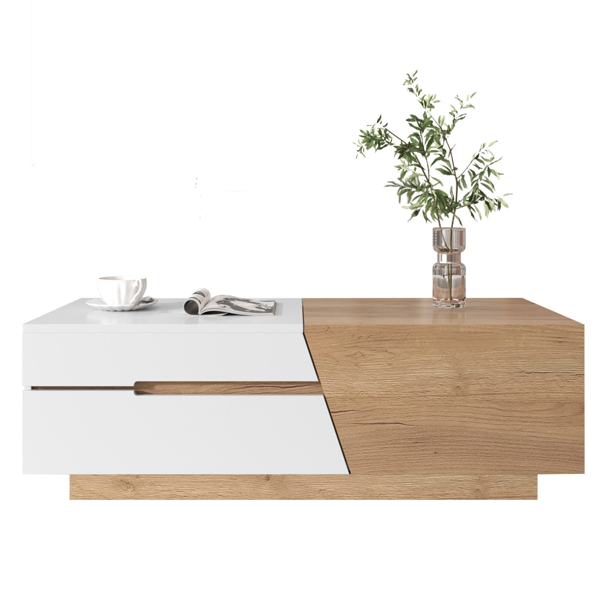 Merax Couchtisch mit verstecken Stauraum und Schubladen, Beistelltisch mit günstig online kaufen