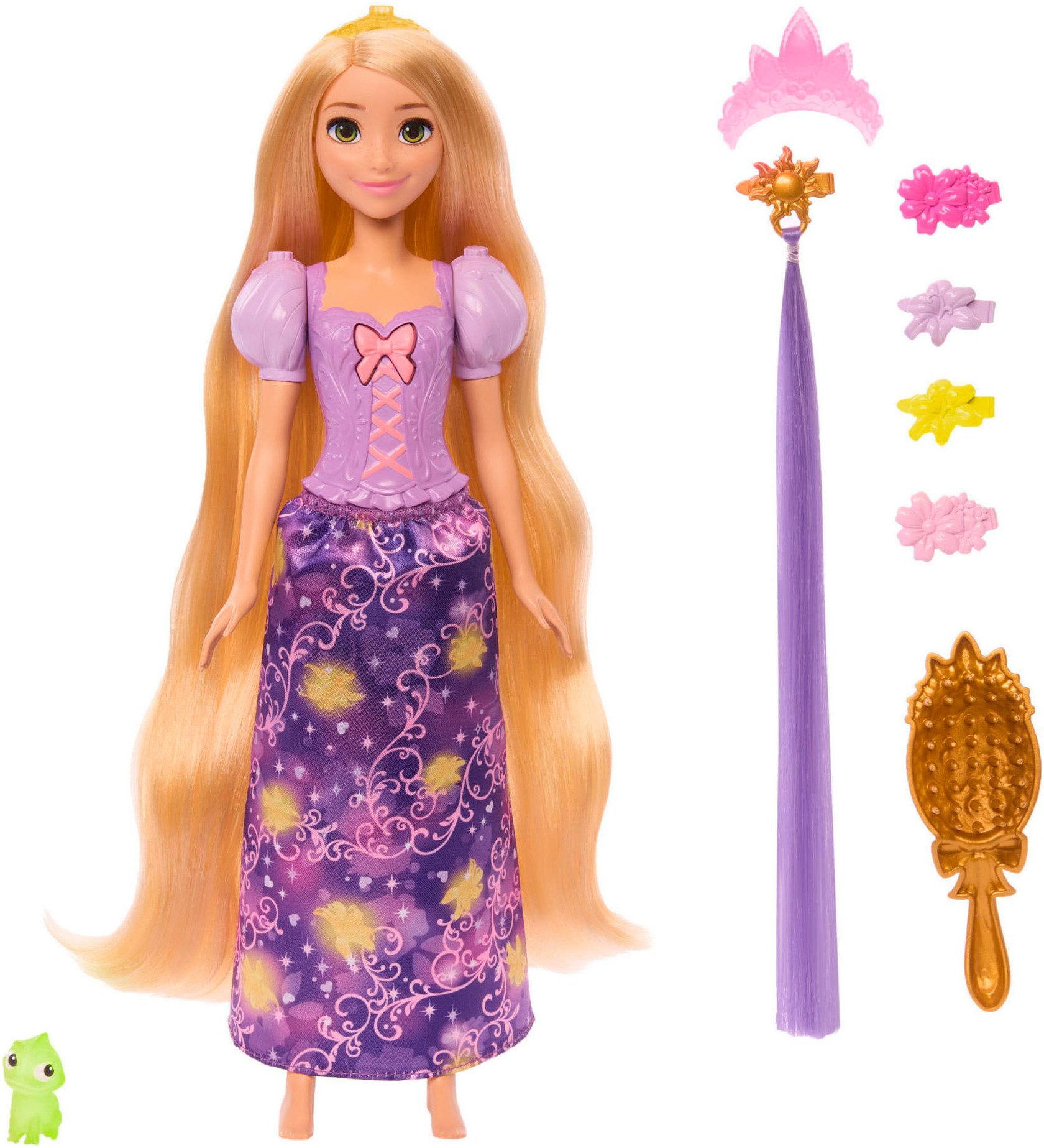 Mattel® Anziehpuppe Disney Prinzessin, Feature Rapunzel Puppe, mit Leuchteffekt – Bild 5 von 5