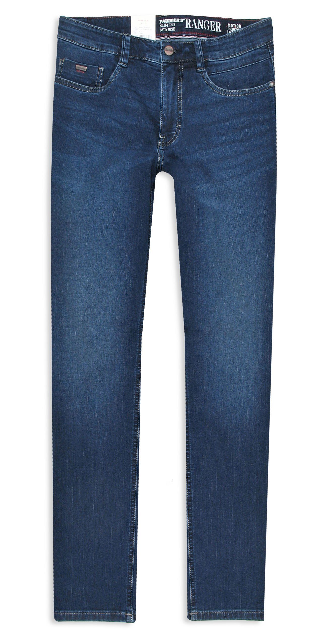 used & Paddock's Motion 5-Pocket-Jeans Stretch blue Comfort dark Denim Ranger