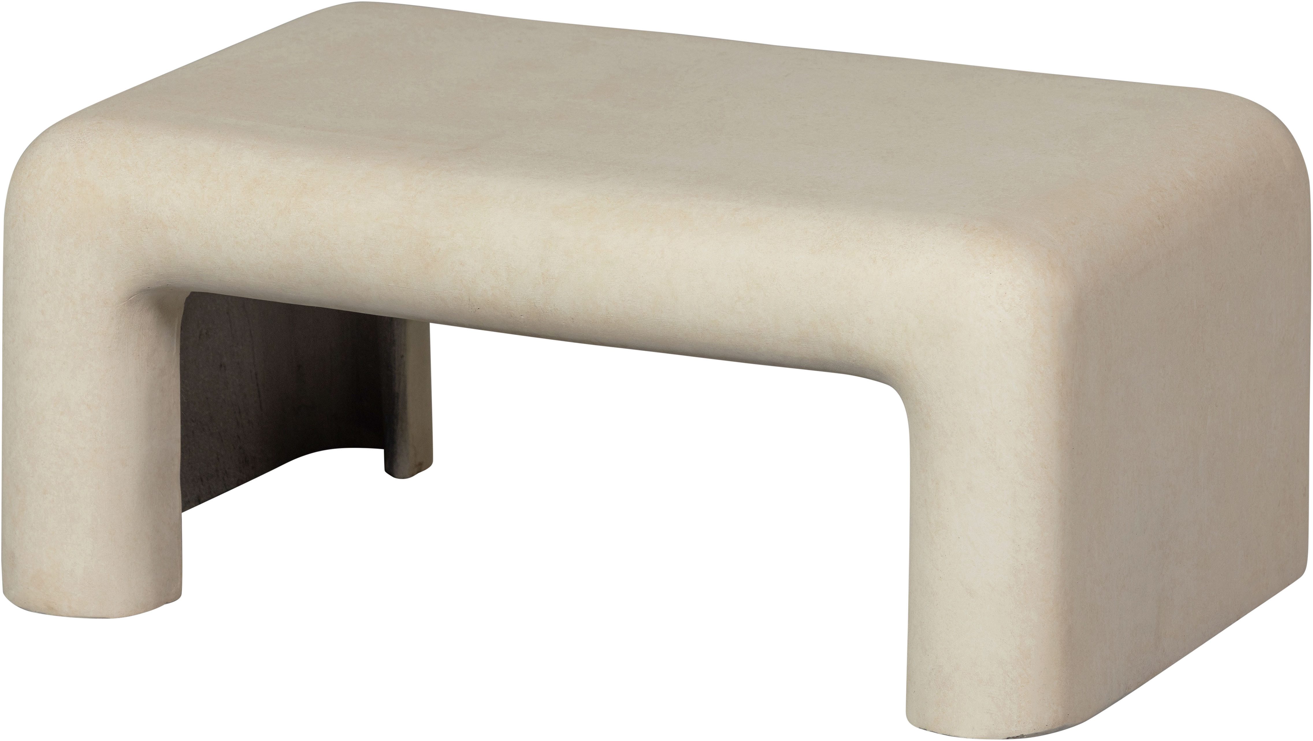 WOOOD Couchtisch Stani 2-tlg. aus Fiberclay in Betonoptik 92x42x40 / 67x24x30 cm (Set, 2-St), Tragkraft 15 kg pro Einheit, nur für den Innenbereich geeignet