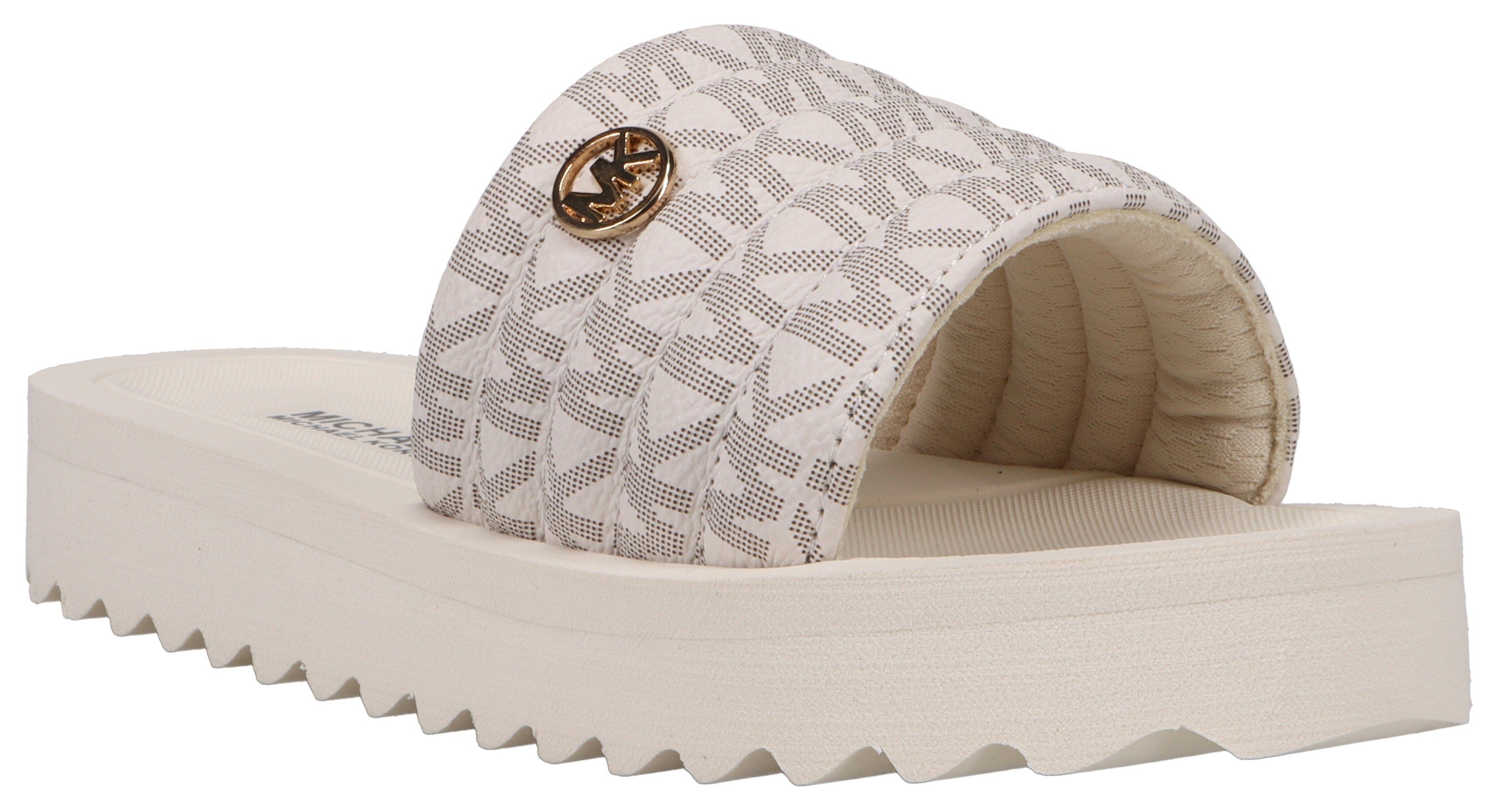 MICHAEL KORS KIDS TEAGAN Pantolette, Plateau, Sommerschuh, Schlappen mit Logoaufdruck