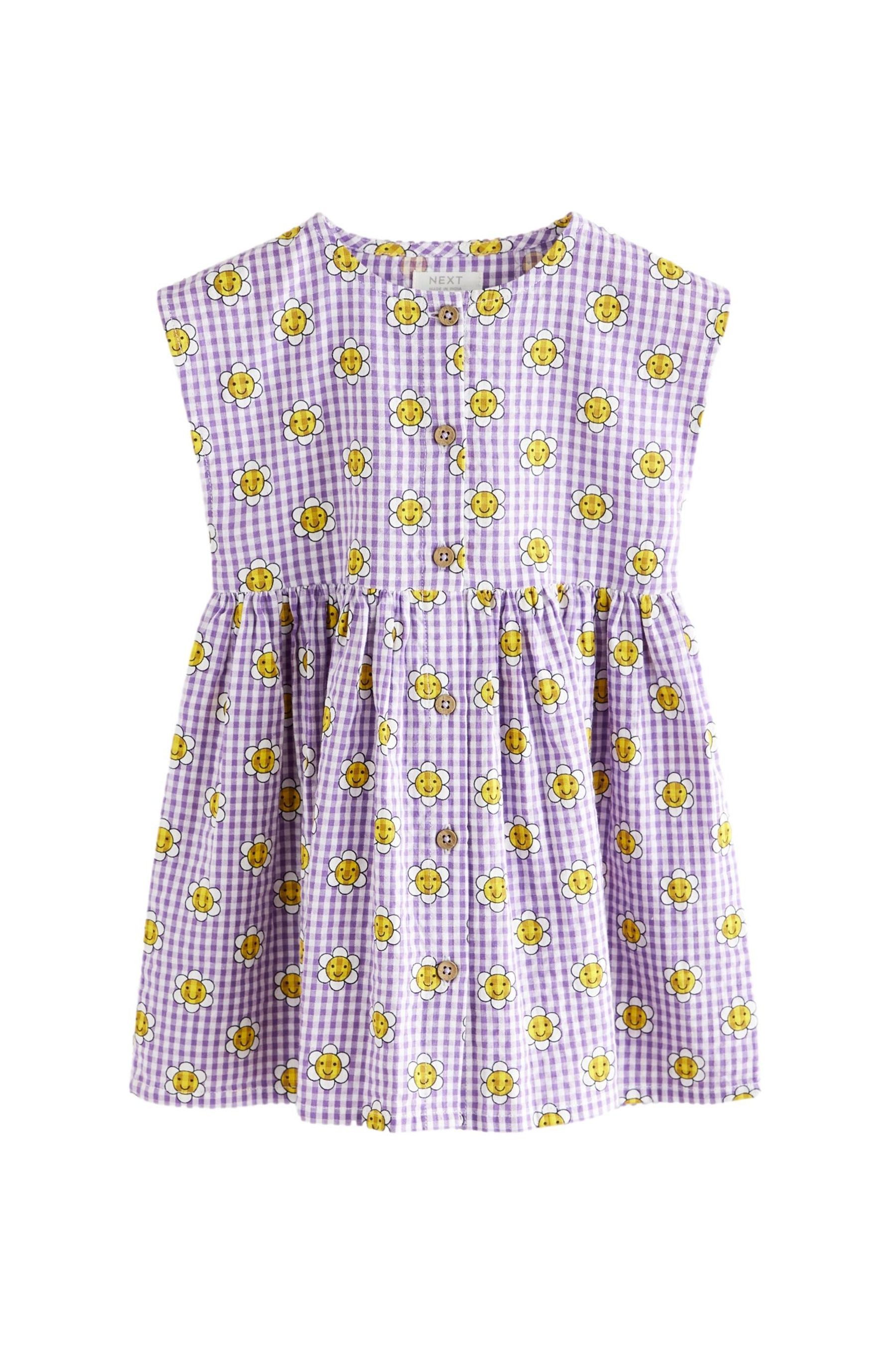 Next Sommerkleid Geknöpftes Kleid aus 100 % Baumwolle (1-tlg)