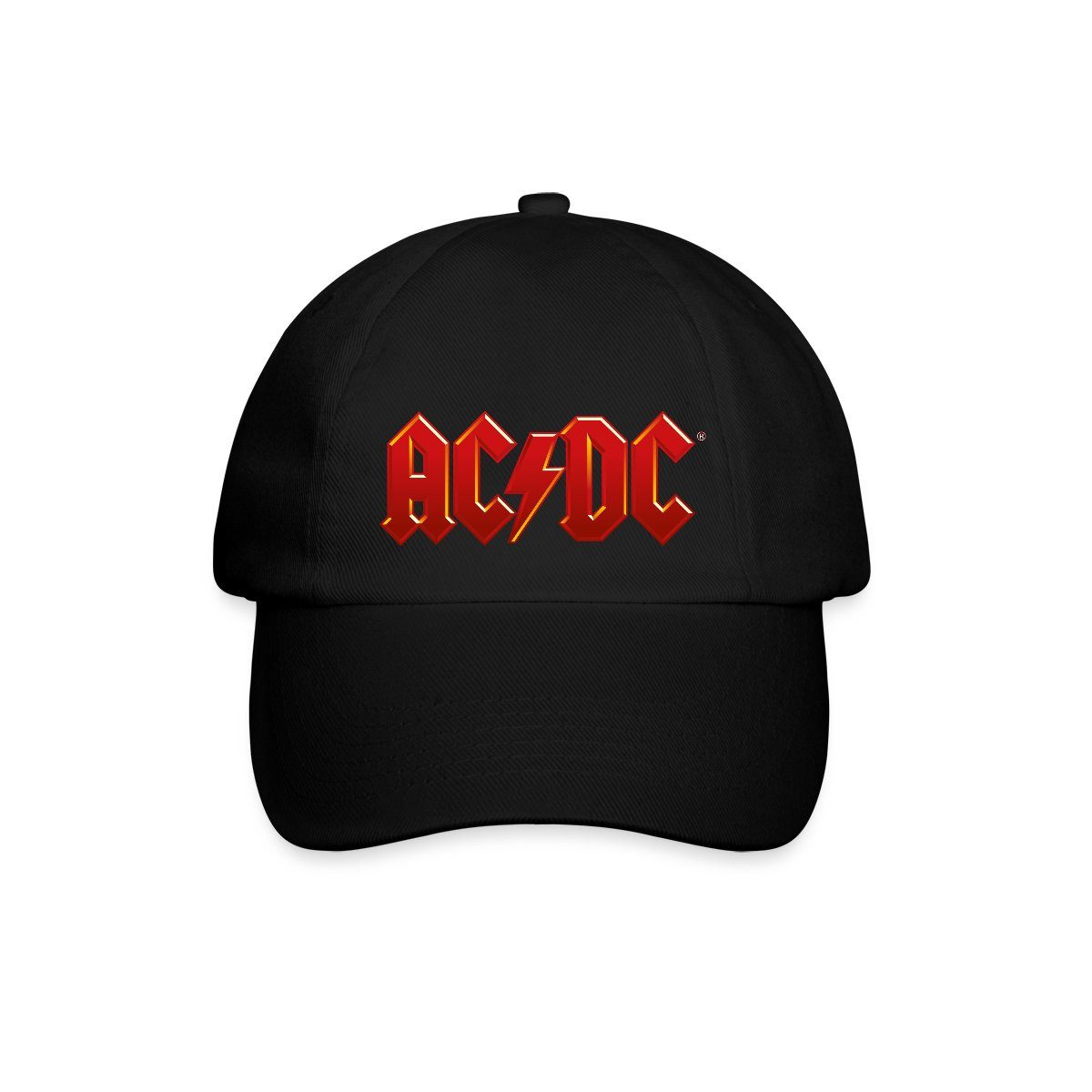 Spreadshirt Baseball Cap AC/DC Klassisches Logo Mit Blitz Baseballkappe (1-St)