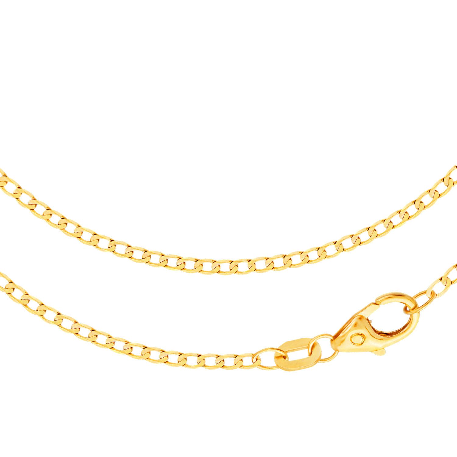 Goldkette JB Edle Goldkette Panzerkette 585 - 14 K Gold 1,6 mm 40 cm