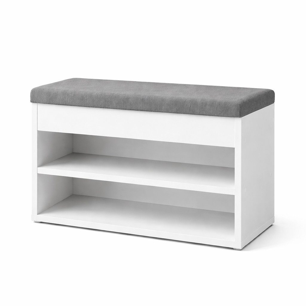 OTTO home Schuhbank Schuchschrank 60, Schuhregal, Schuhtruhe, Schuhkommode, Sitzbank, Inkl. bequemem Sitzkissen mit Stauraum darunter – Bild 4 von 5