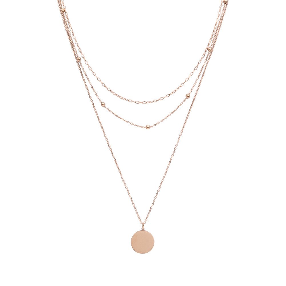 Valentinstagsgeschenk Lobstein & Söhne Gliederkette Damen Halskette, Edelstahl mit 18k Gold PVD plattiert, Emma Kette rose gold, rose gold