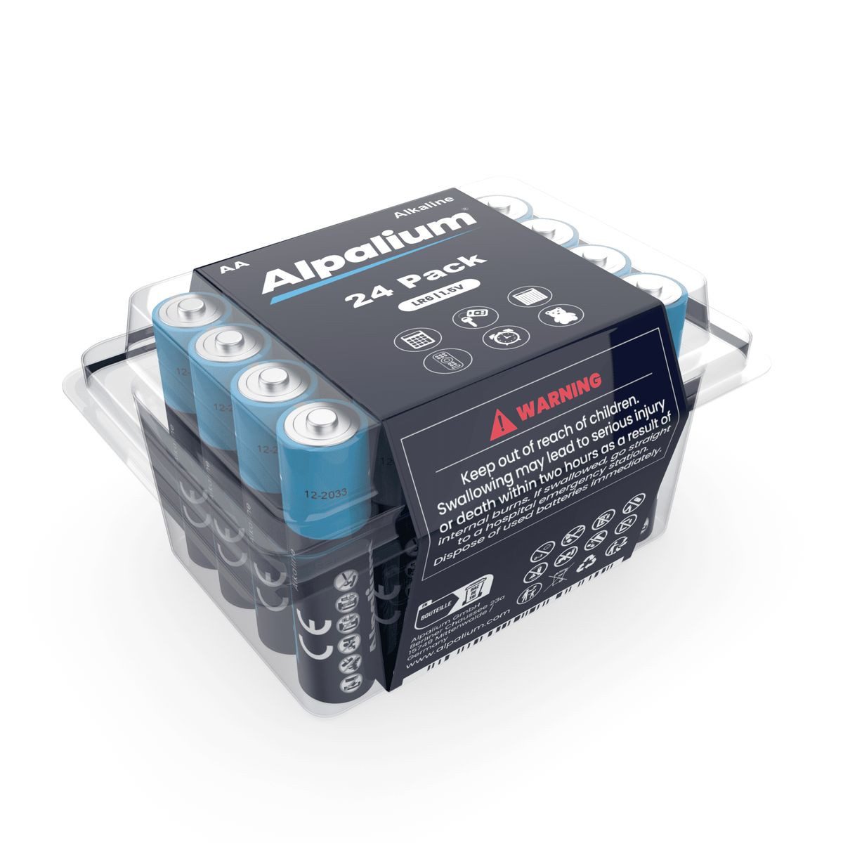 Arcas Batterien Alkaline AA 24 Stück Batterie