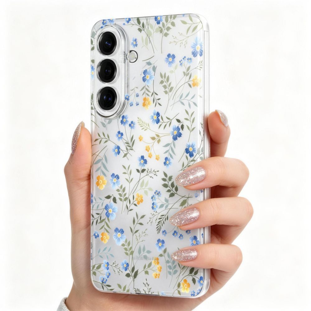TECH PROTECT Handyhülle Schutzhülle Blumenmuster Smartphonehülle, transparent, Blumenmotiv, TPU, erhöhte Ränder