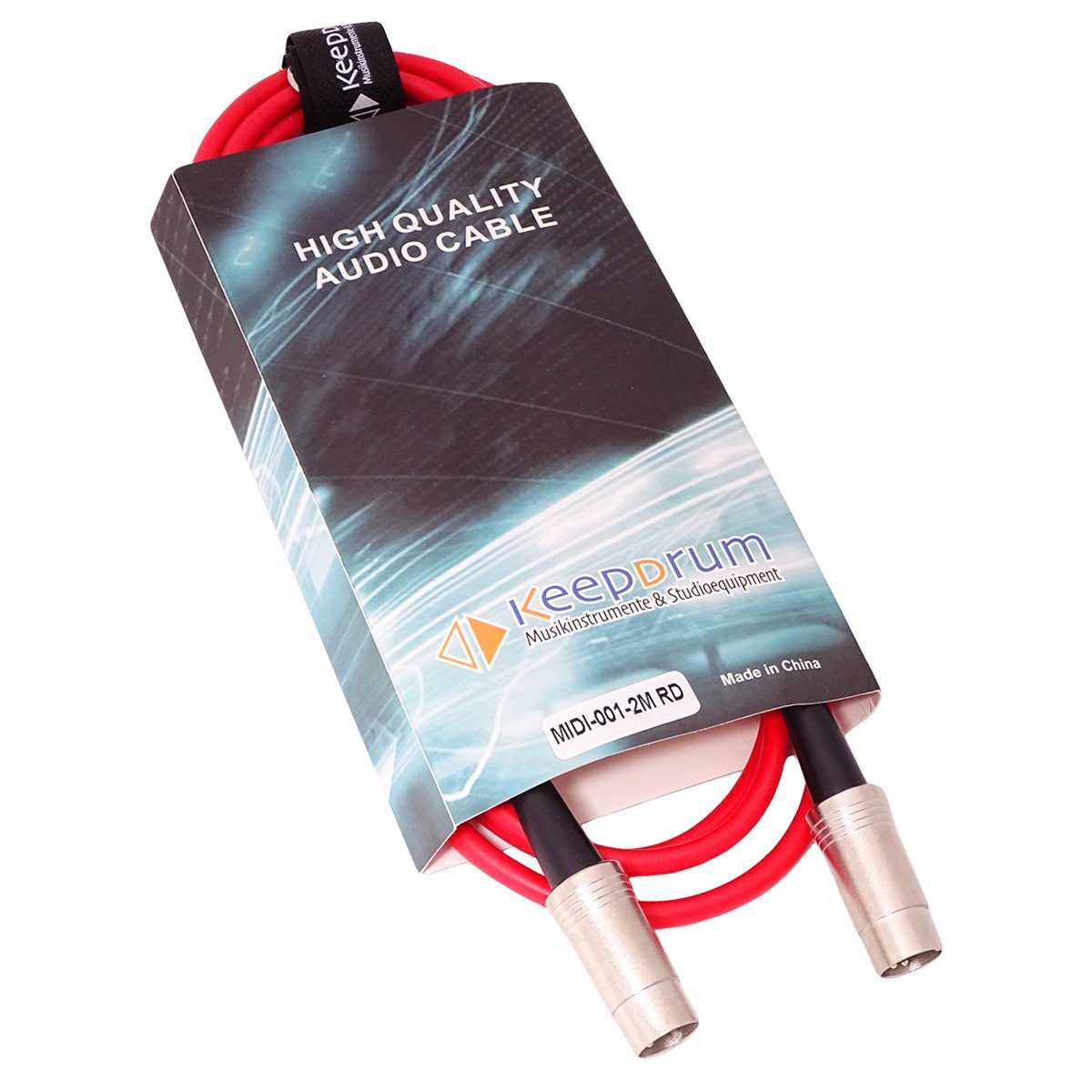 keepdrum keepdrum MIDI-001 Midi-Kabel 2m Rot Audio-Kabel, (200 cm), Midi-Kabel Rot 2m