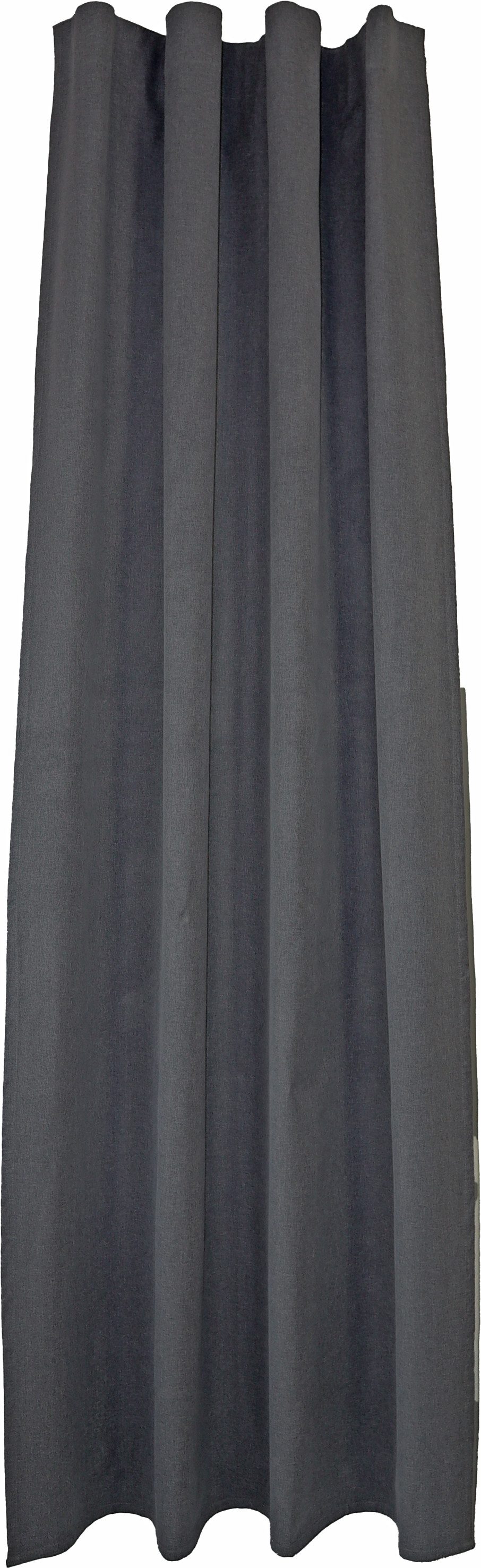 EXPERIENCE Verdunkelungsvorhang Verdunkelungsvorhang 140x245 cm Blackout blickdicht grau, Schlaufe, 100% Blackout