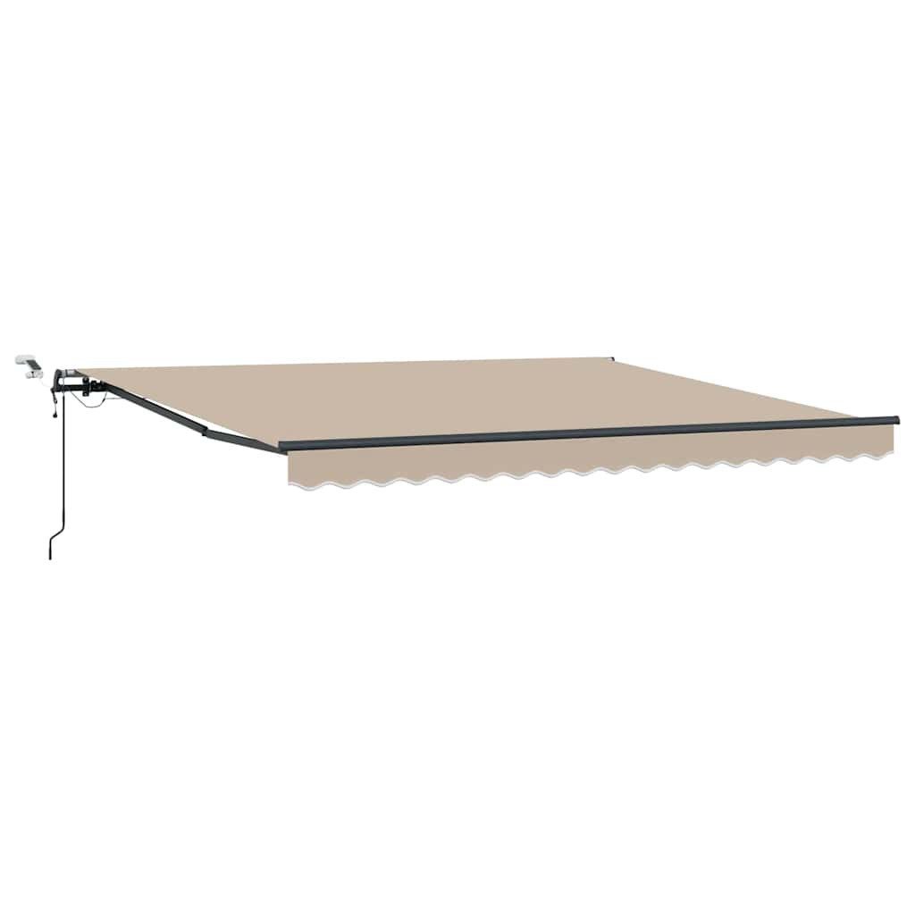 Markise Ausziehbare Markise Beige 400 x 300 cm Polyester