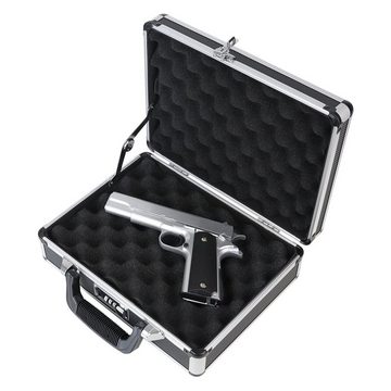 HMF Aufbewahrungsbox »Pistolenkoffer«, Alu Waffenkoffer mit Zahlenschloss, 31 x 26 x 11 cm