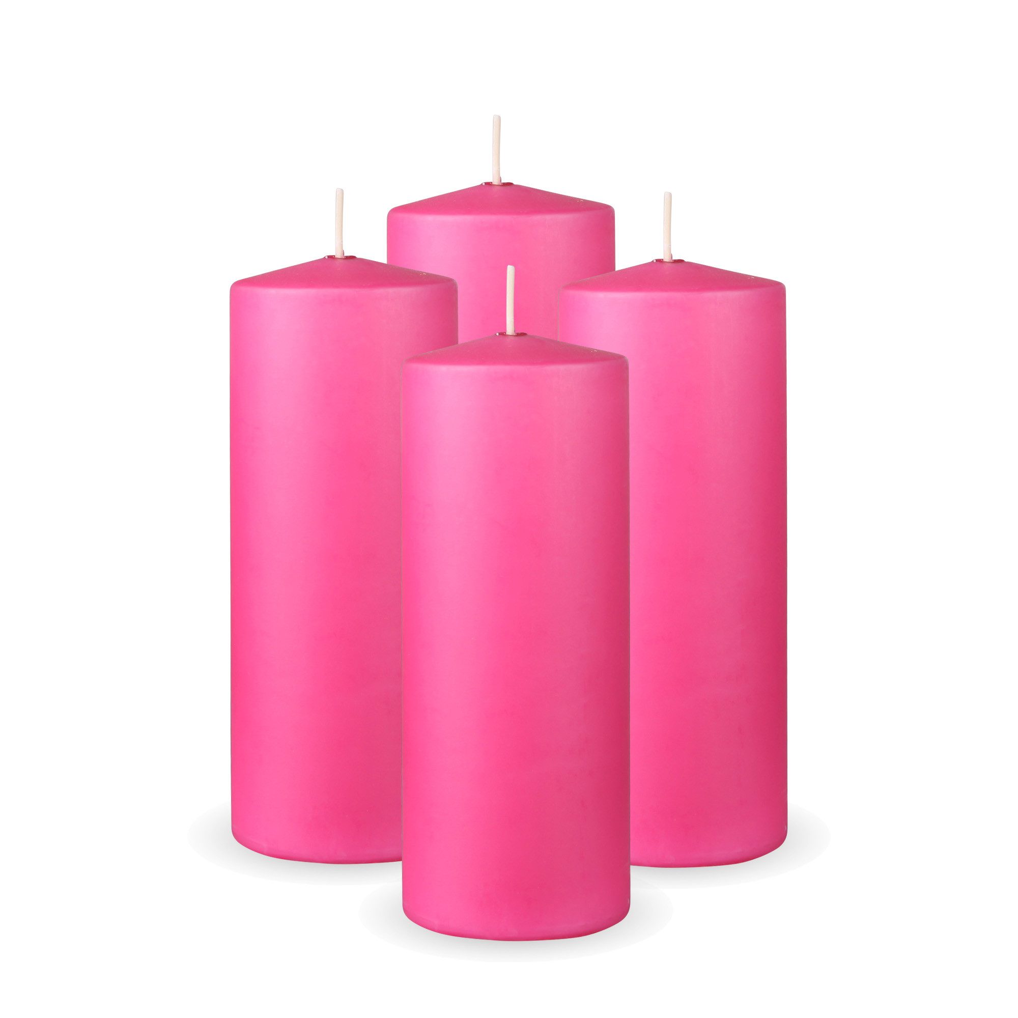 HS Candle Stumpenkerze Säulenkerze Ø7cm (4-tlg), Wachskerzen - unparfümiert günstig online kaufen