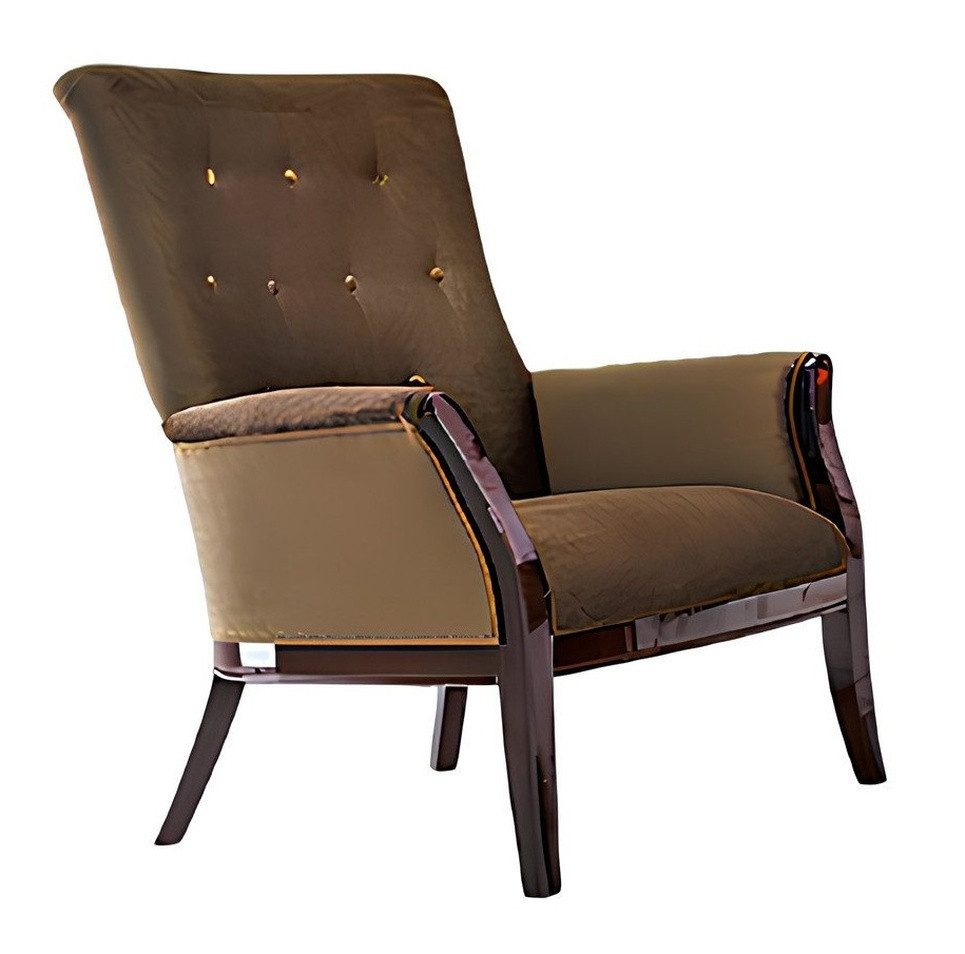 Xlmoebel Loungesessel Eleganter Lounge Sessel mit Samtbezug und Chesterfield-Polsterung (1-St., Sessel), Hergestellt in Europa