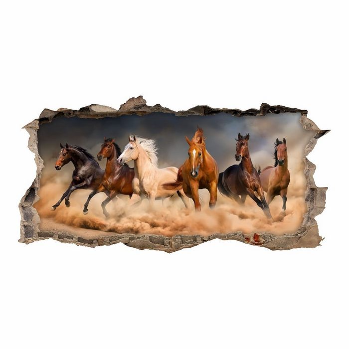 nikima Wandtattoo 180 Pferde - Loch in der Wand (PVC-Folie) in 6 vers. Größen