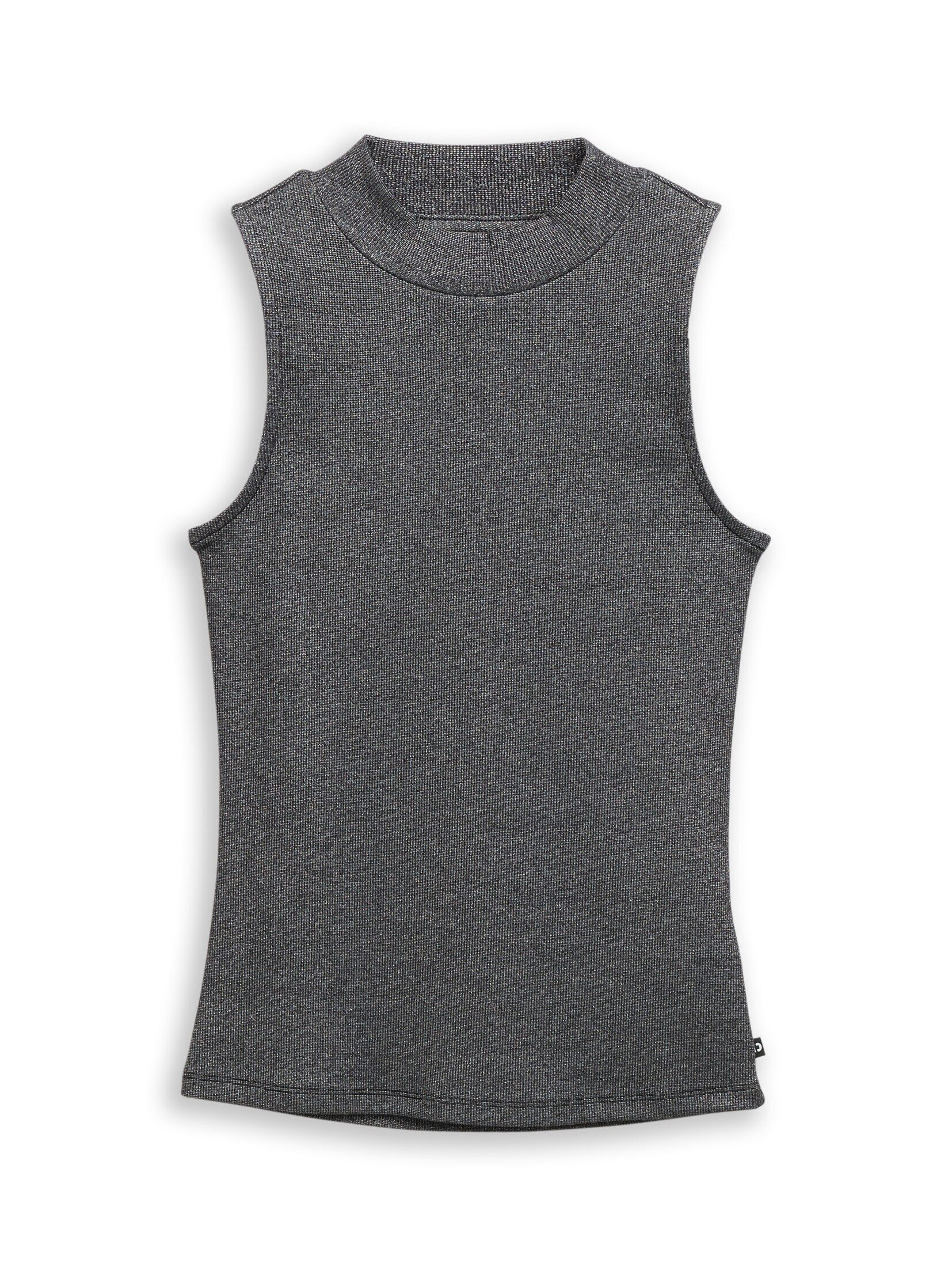 TOM TAILOR Denim Trägertop T-Shirt Slim Fit Top mit Glitzer-Effekt