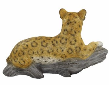 Castagna Tierfigur Dekofigur Tierfigur Wildtierfigur Raubkatze Leopard liegend Kollektion Castagna aus Resin H 20 cm