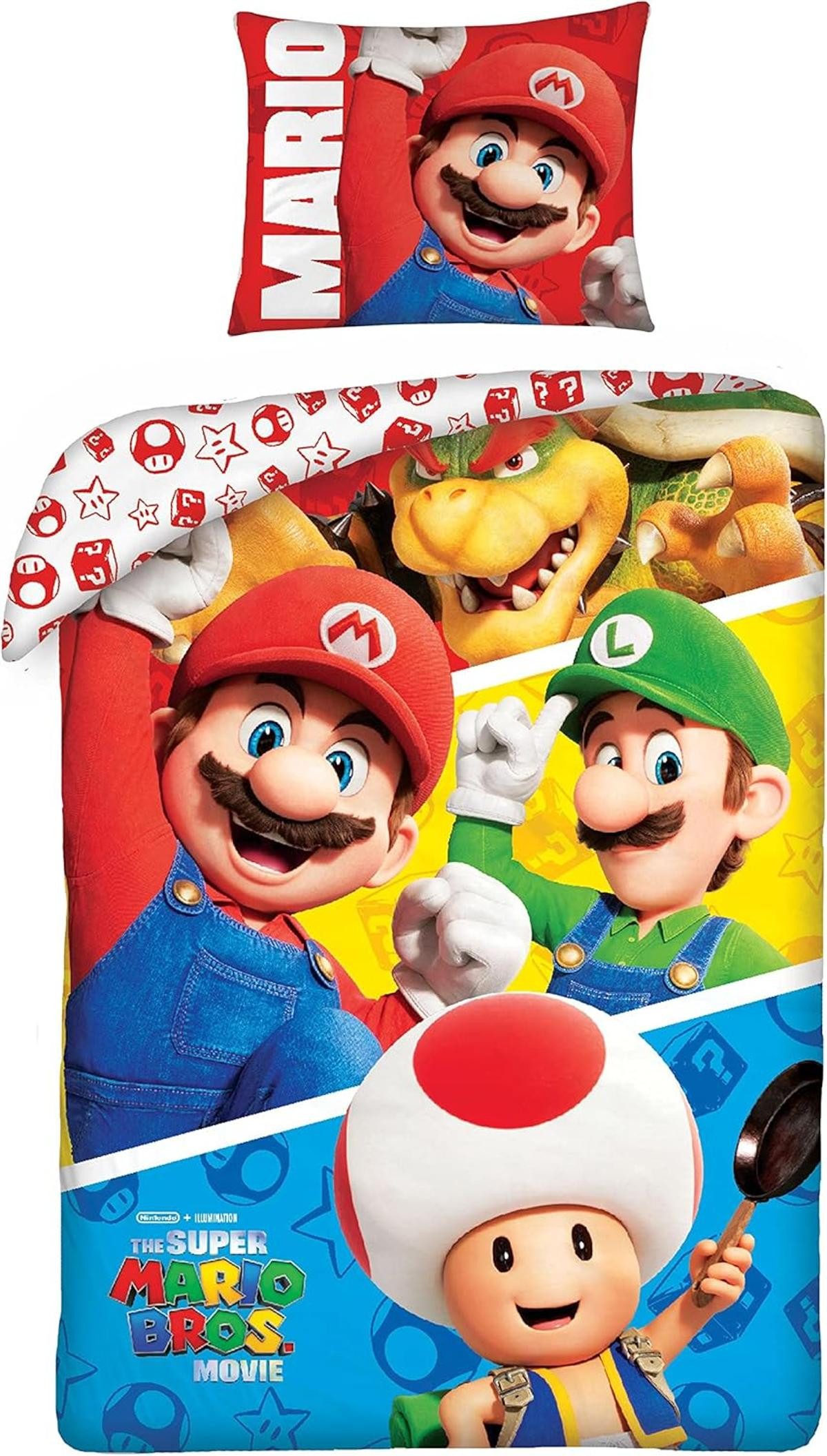Halantex Jugendbettwäsche Halantex Nintendo Super Mario Bettwäsche Bettbezu günstig online kaufen