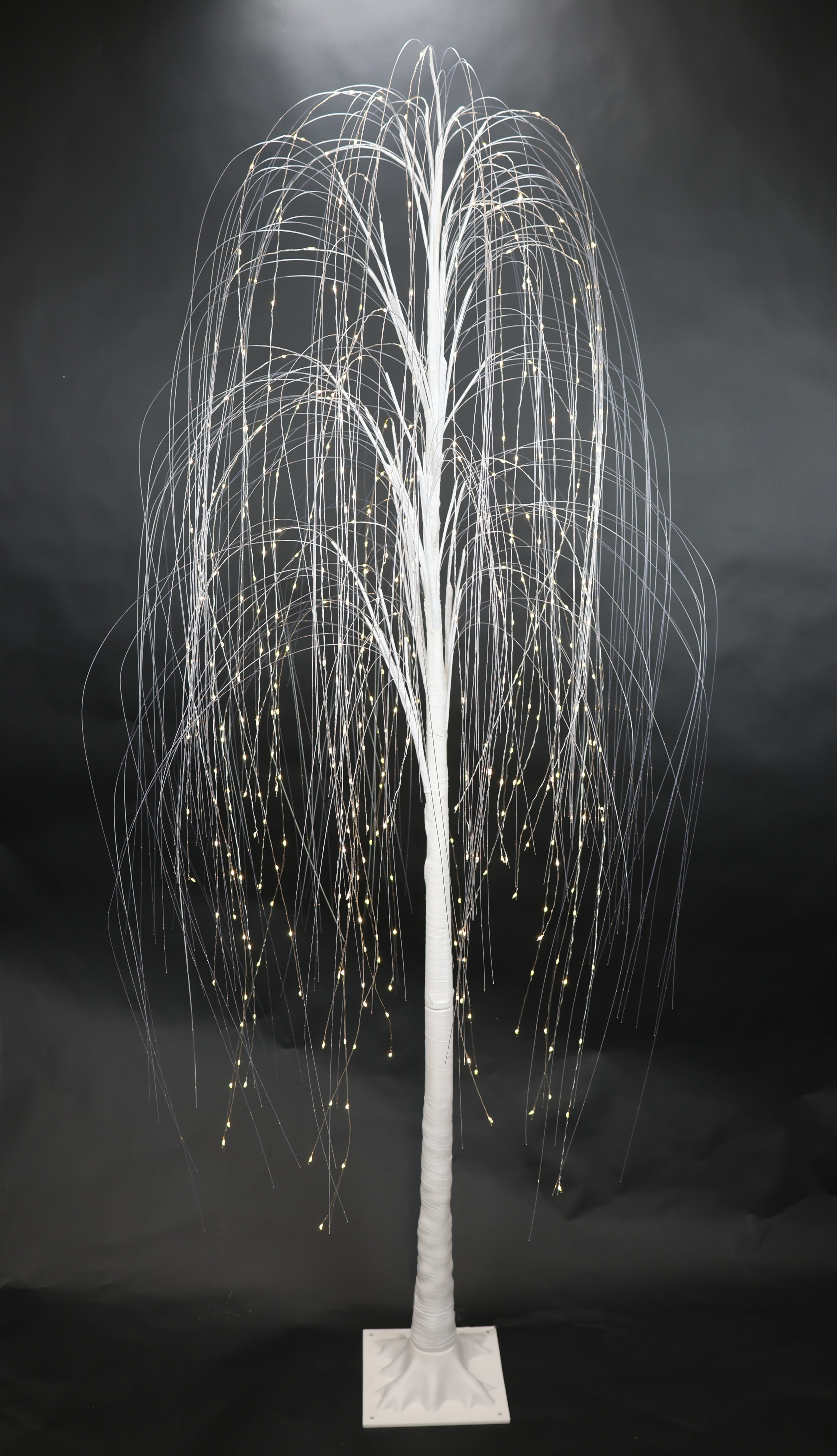 I.GE.A. Künstlicher Weihnachtsbaum LED Baum Lichterbaum, mit 400 LEDs Beleuchtung Weidenbaum-Optik Kunstbaum Weihnachtsdeko