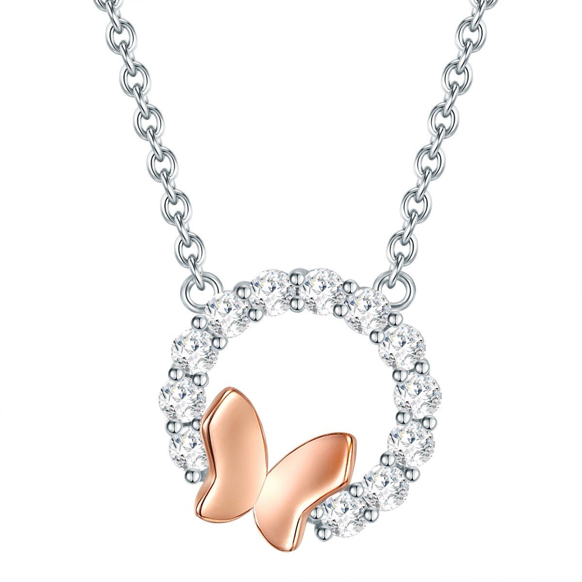 Rafaela Donata Damen Halskette Herz Sterling Silber 42,0 cm 7,0 cm 