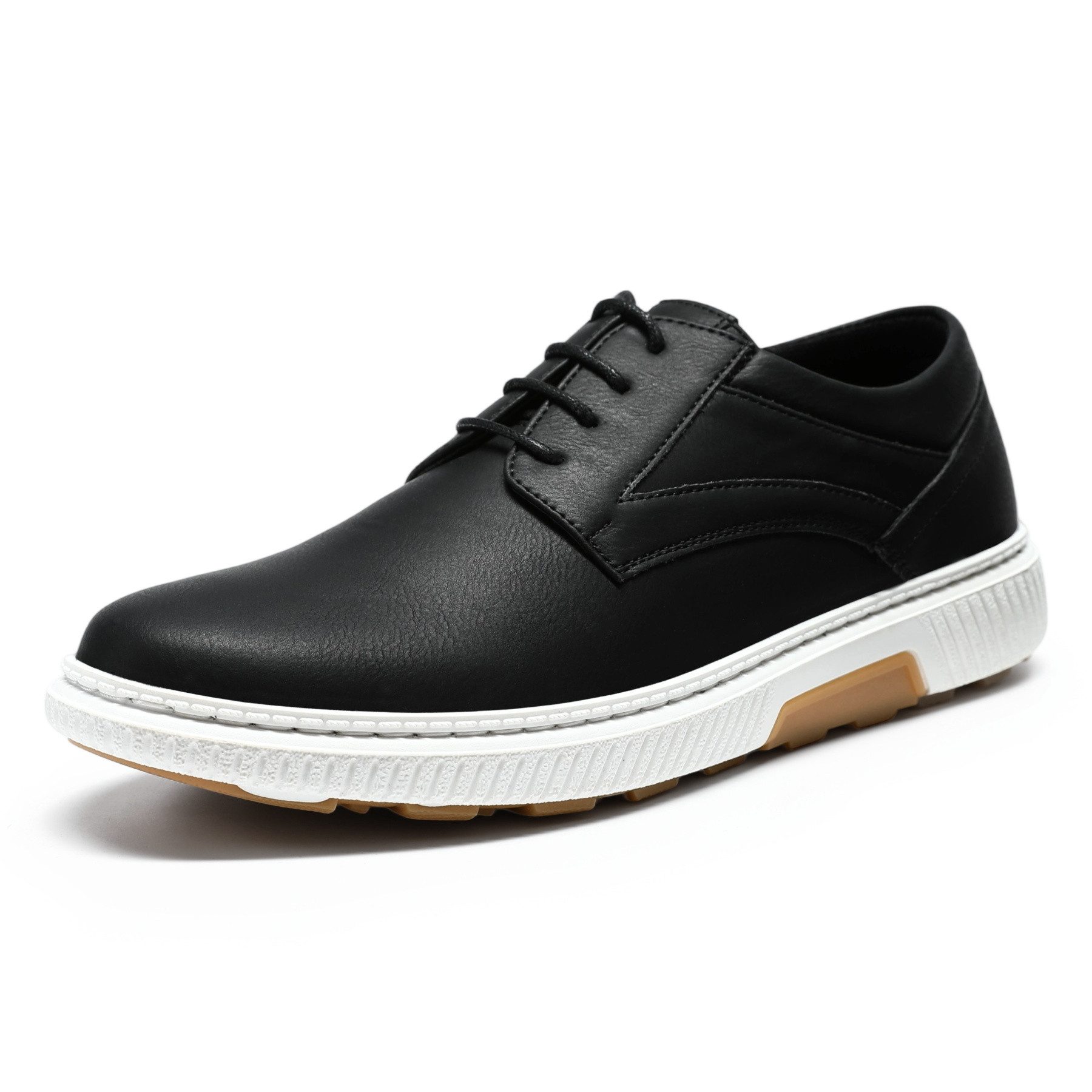 Allthemen Schnürschuh Herren Schnür-Halbschuhe im Kontrastlook Casual Freizeitsneaker