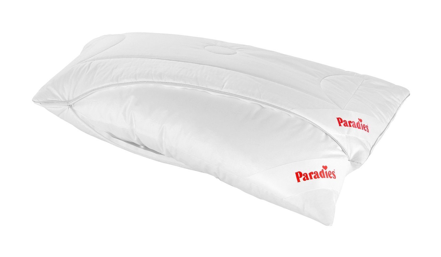Paradies Kopfkissen SOFTY DUETT PLUS BIO, 80 x 40 cm, Füllung: Textilfaserkügelchen, Bezug: Bio-Baumwolle, Bauchschläfer, Rückenschläfer, Seitenschläfer